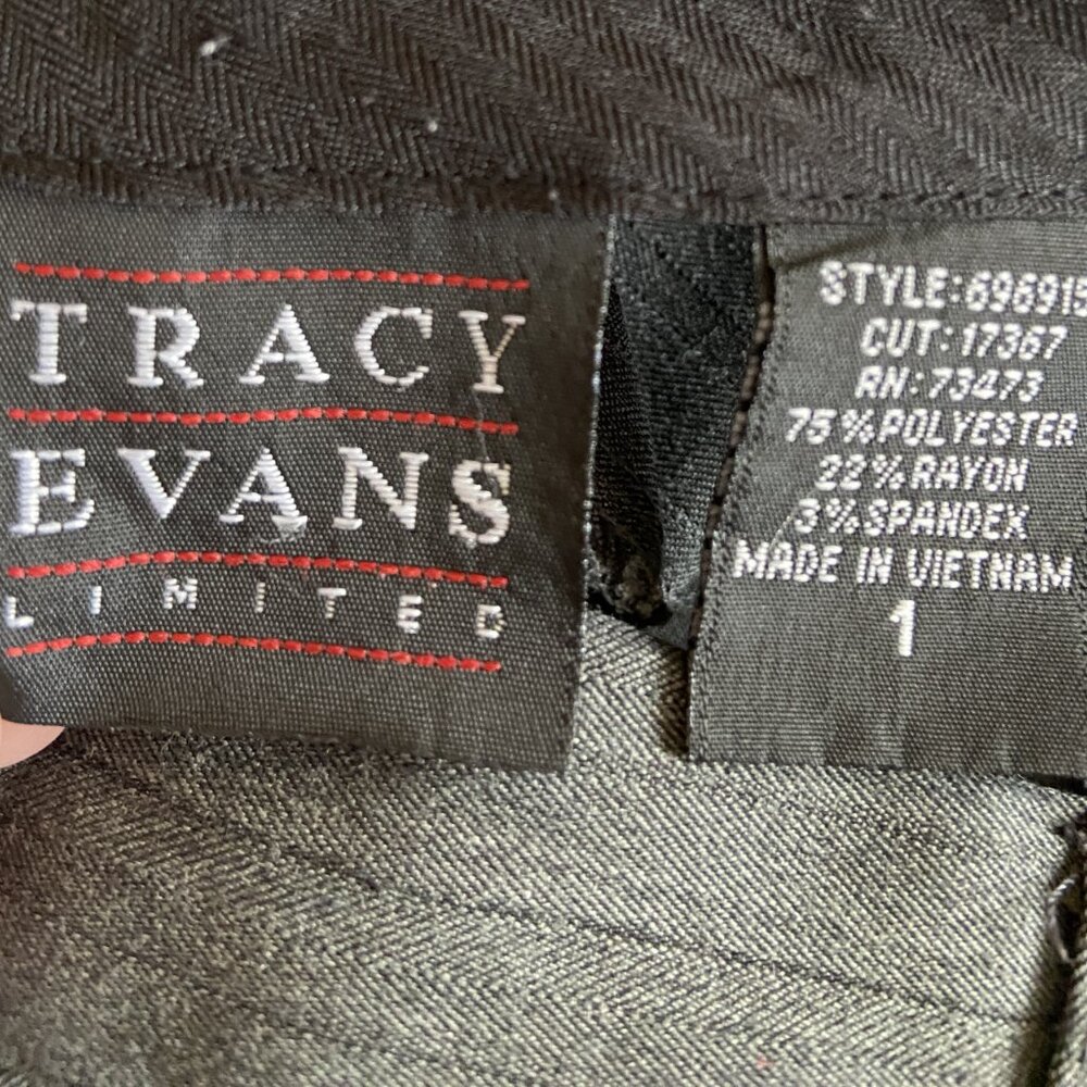 Tracy Evans low rise boot cut gray pants size 1 - Picture 7 of 12